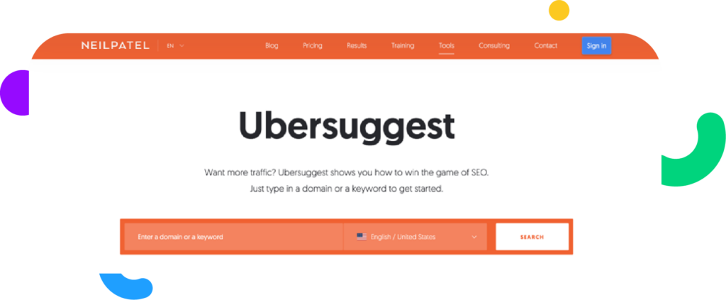 Ubersuggest SEO Tool