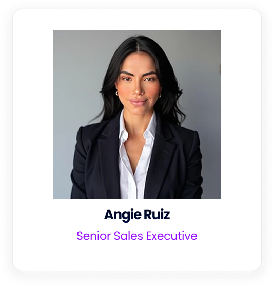 Professional headshot of Angie Ruiz, Senior Sales Executive.