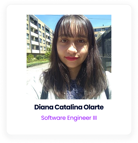 A portrait of Diana Catalina Olarte, a software engineer.
