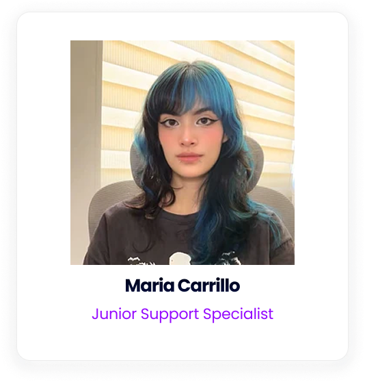 Portrait of Maria Carrillo, a Junior Support Specialist.