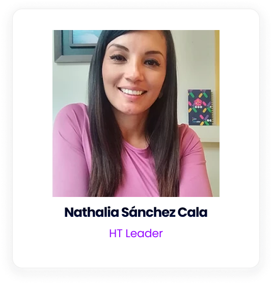 A portrait of Nathalia Sánchez Cala, who is identified as an HT Leader.