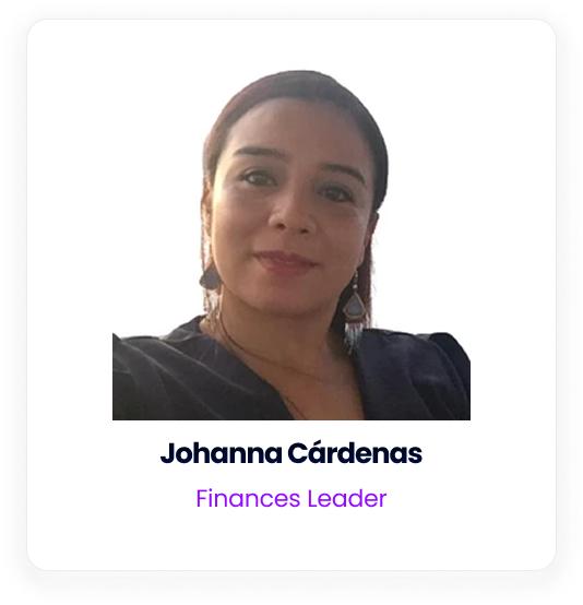 Portrait of Johanna Cárdenas, Finances Leader.