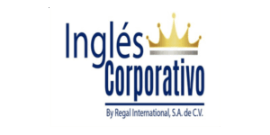 Logo for Inglés Corporativo by Regal International, S.A. de C.V. featuring a gold crown icon.